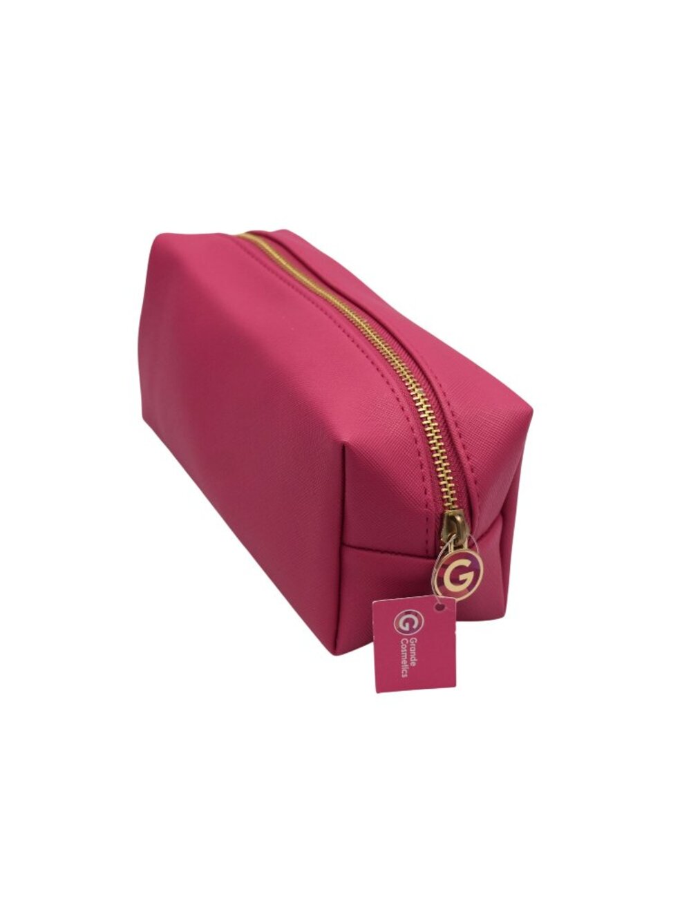 Grande Cosmetics Pink Makeup Bag Gold Zipper Toiletry Case Travel Pouch New